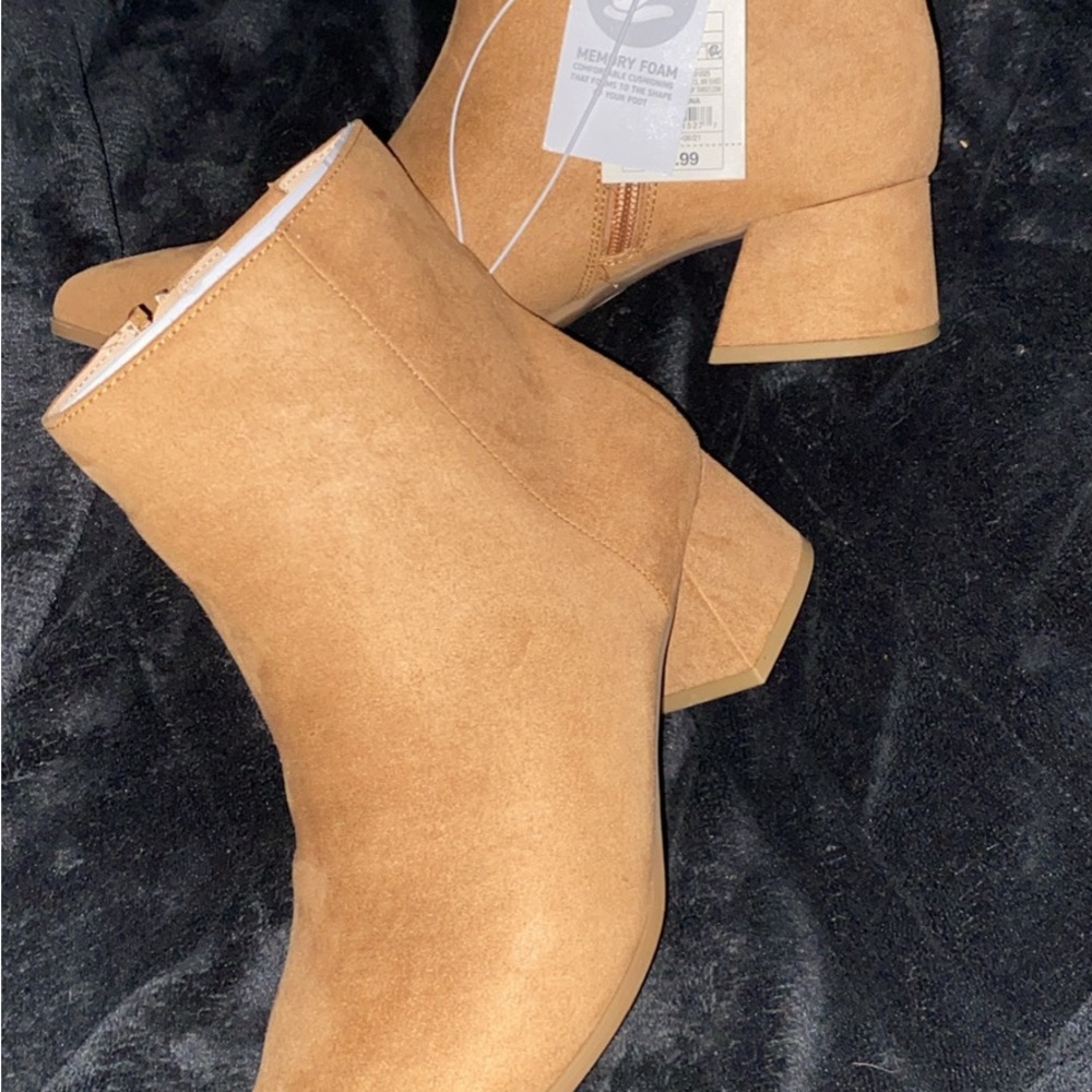 Tan Suede Ankle Boots Size 10